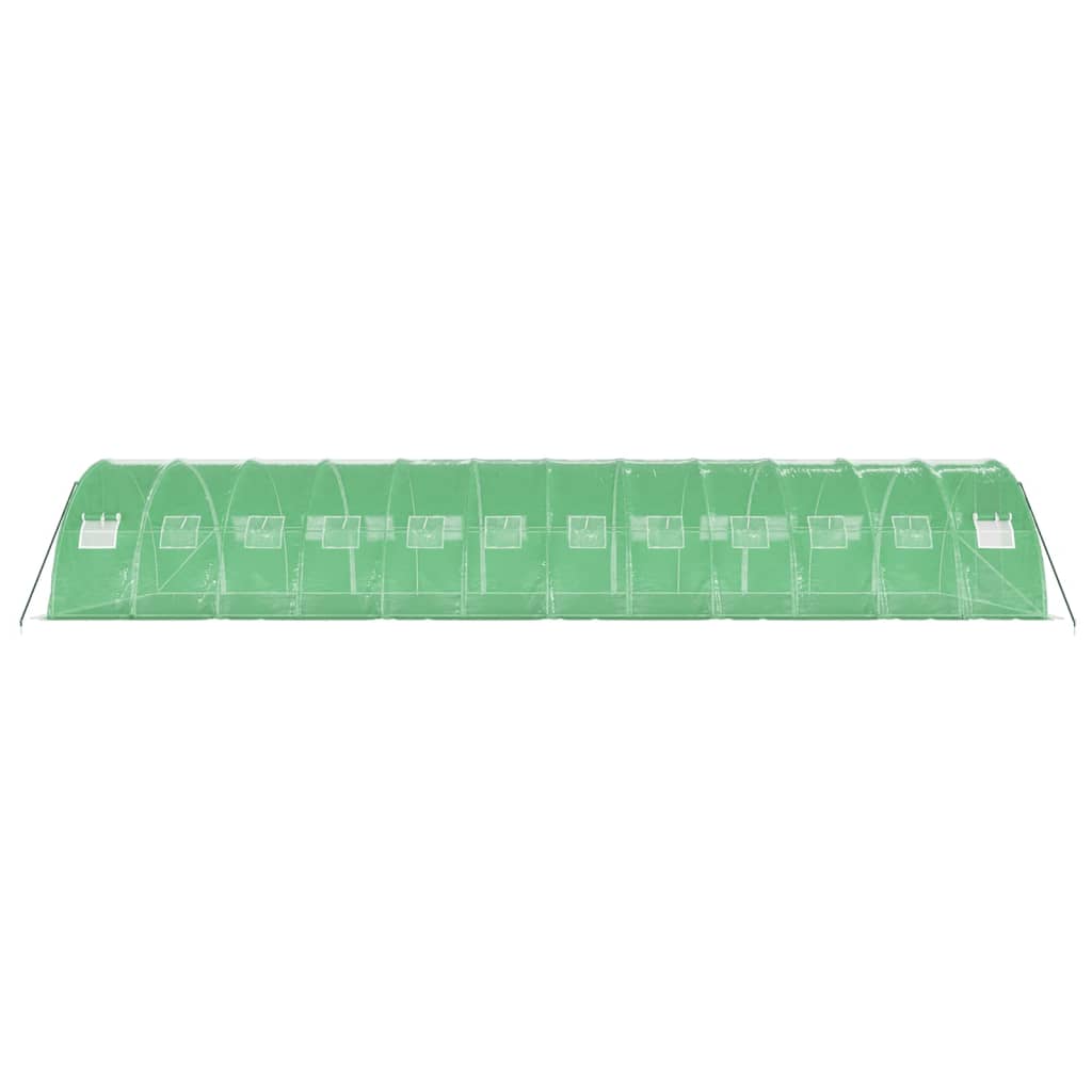 vidaXL Seră cu cadru din oțel, verde, 48 m², 12x4x2 m vidaXL Seră cu cadru din oțel, verde, 48 m², 12x4x2 m