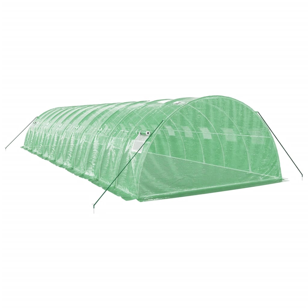 vidaXL Seră cu cadru din oțel, verde, 48 m², 12x4x2 m vidaXL Seră cu cadru din oțel, verde, 48 m², 12x4x2 m