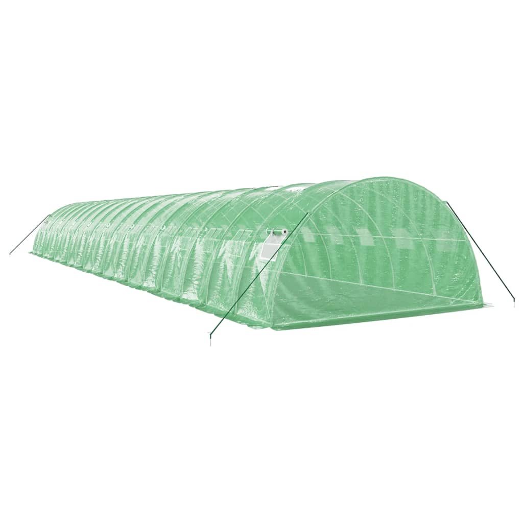 vidaXL Seră cu cadru din oțel, verde, 72 m², 18x4x2 m vidaXL Seră cu cadru din oțel, verde, 72 m², 18x4x2 m