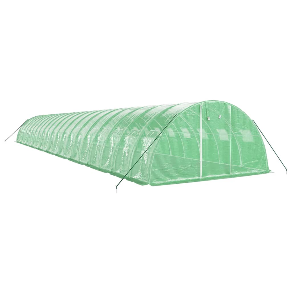 vidaXL Seră cu cadru din oțel, verde, 80 m², 20x4x2 m vidaXL Seră cu cadru din oțel, verde, 80 m², 20x4x2 m