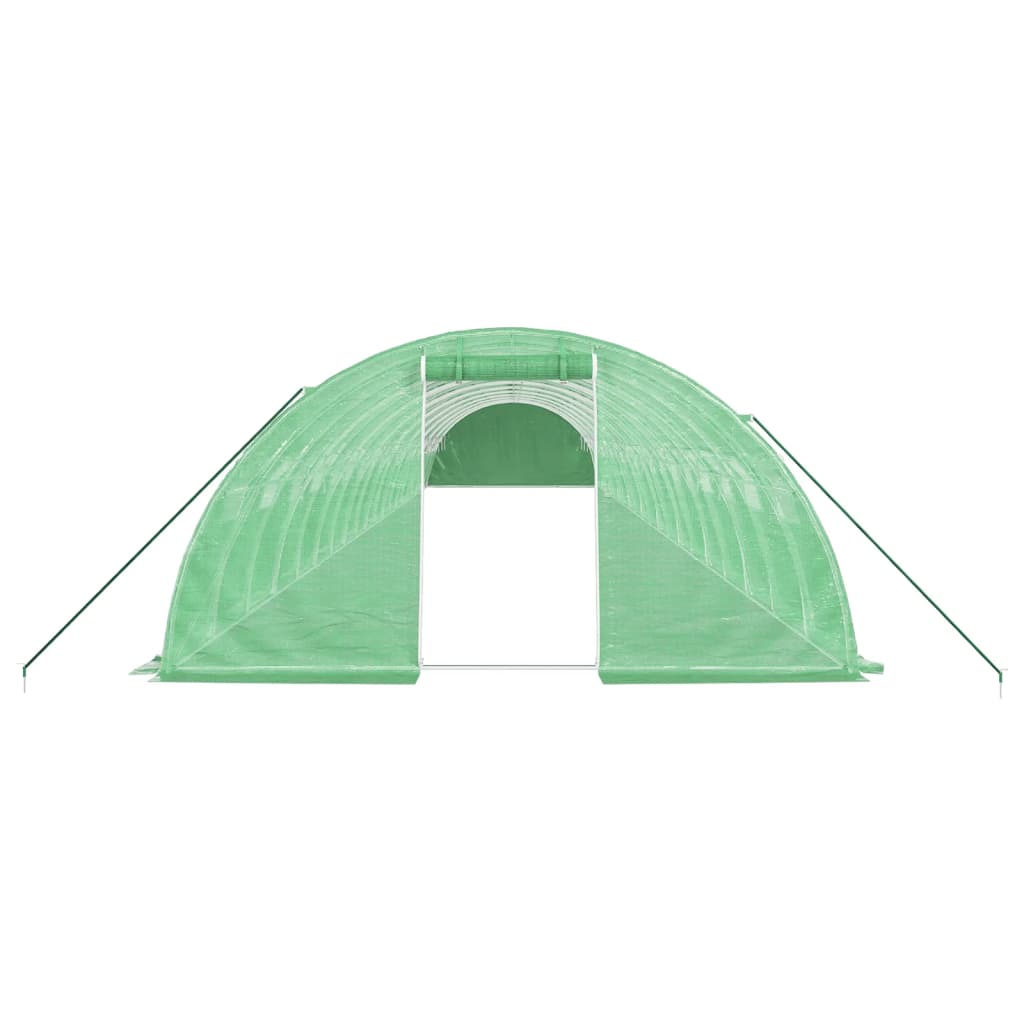 vidaXL Seră cu cadru din oțel, verde, 80 m², 20x4x2 m vidaXL Seră cu cadru din oțel, verde, 80 m², 20x4x2 m