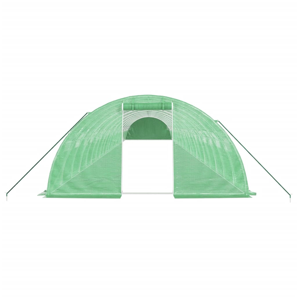 vidaXL Seră cu cadru din oțel, verde, 88 m², 22x4x2 m vidaXL Seră cu cadru din oțel, verde, 88 m², 22x4x2 m