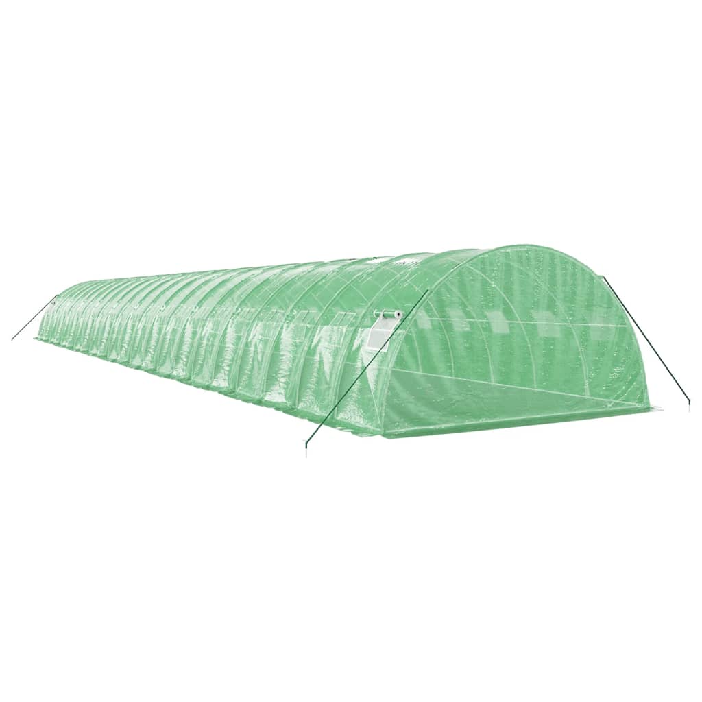 vidaXL Seră cu cadru din oțel, verde, 88 m², 22x4x2 m vidaXL Seră cu cadru din oțel, verde, 88 m², 22x4x2 m