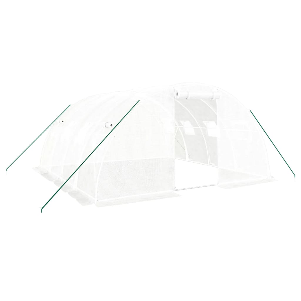 vidaXL Seră cu cadru din oțel, alb, 16 m², 4x4x2 m vidaXL Seră cu cadru din oțel, alb, 16 m², 4x4x2 m