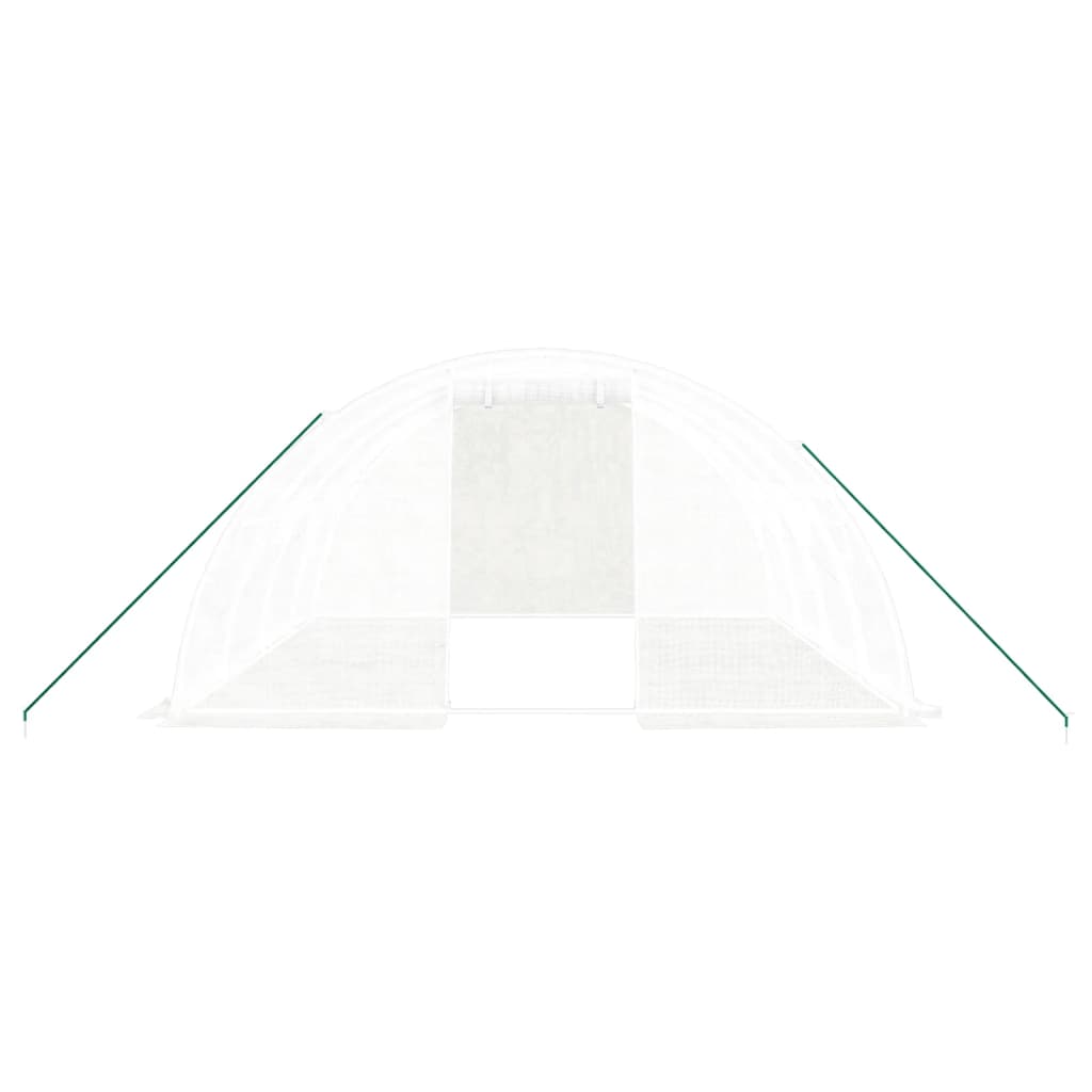 vidaXL Seră cu cadru din oțel, alb, 16 m², 4x4x2 m vidaXL Seră cu cadru din oțel, alb, 16 m², 4x4x2 m