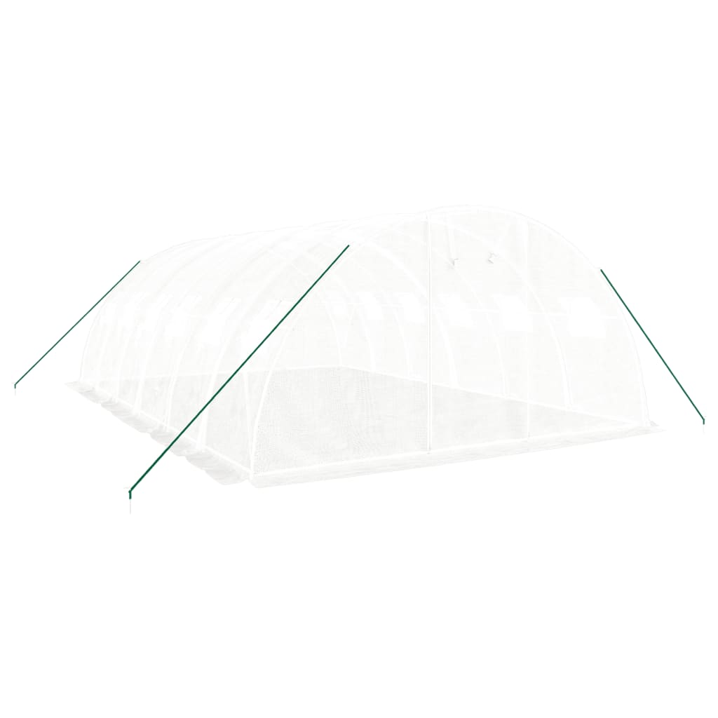 vidaXL Seră cu cadru din oțel, alb, 24 m², 6x4x2 m vidaXL Seră cu cadru din oțel, alb, 24 m², 6x4x2 m