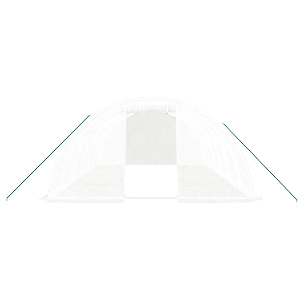 vidaXL Seră cu cadru din oțel, alb, 24 m², 6x4x2 m vidaXL Seră cu cadru din oțel, alb, 24 m², 6x4x2 m