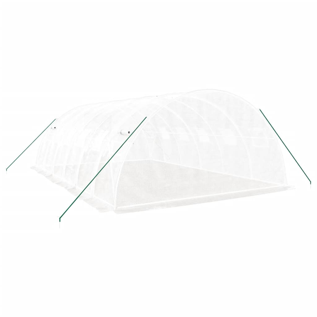 vidaXL Seră cu cadru din oțel, alb, 24 m², 6x4x2 m vidaXL Seră cu cadru din oțel, alb, 24 m², 6x4x2 m