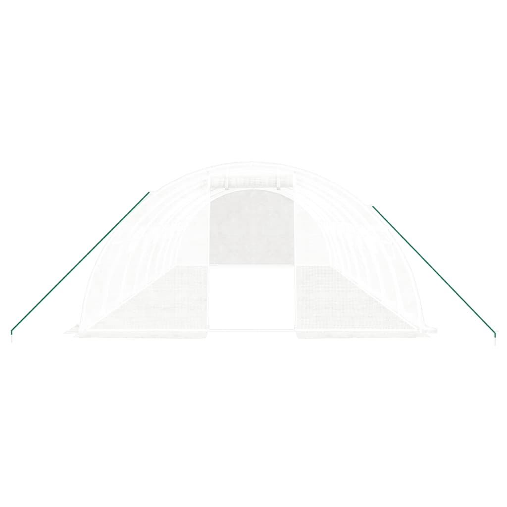 vidaXL Seră cu cadru din oțel, alb, 32 m², 8x4x2 m vidaXL Seră cu cadru din oțel, alb, 32 m², 8x4x2 m