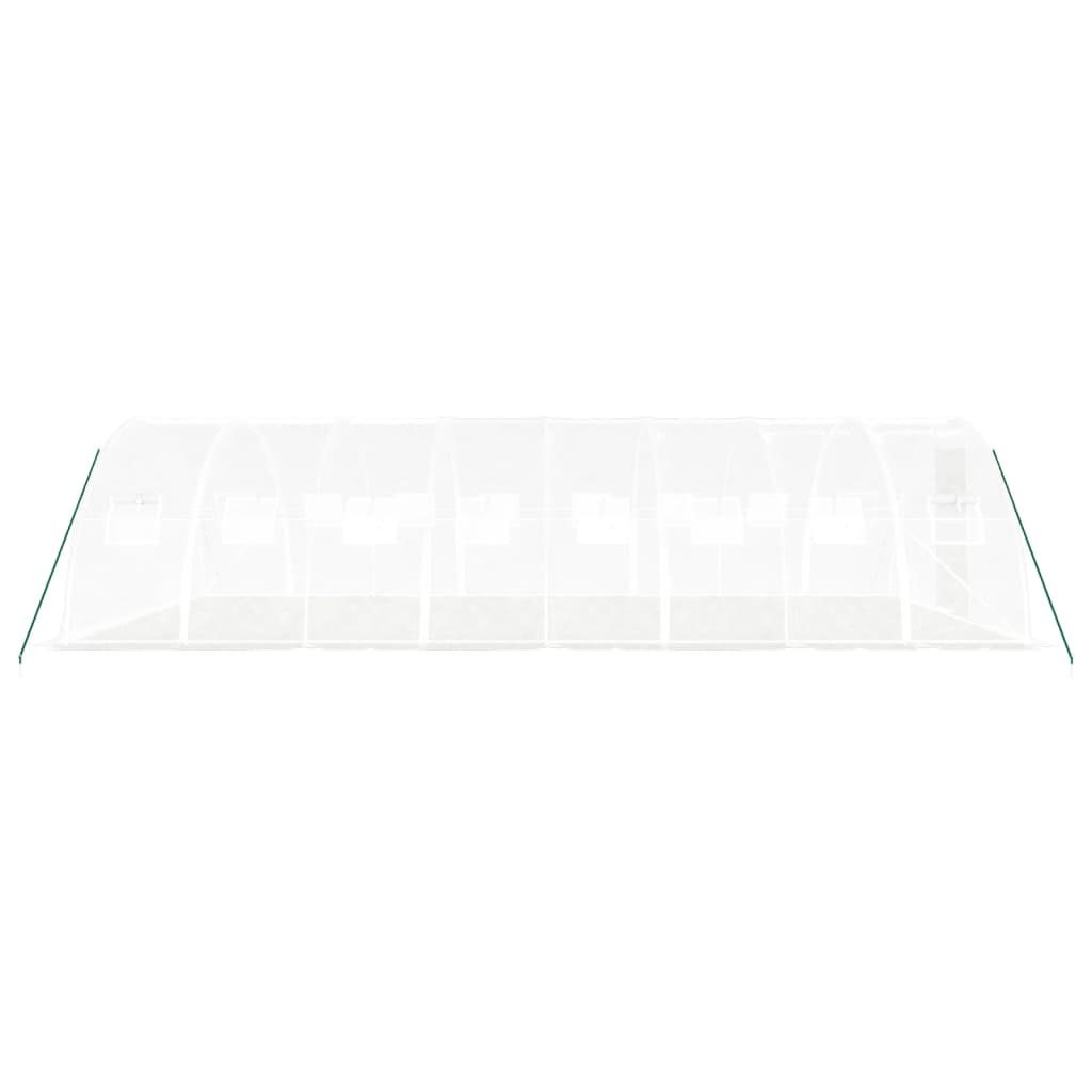 vidaXL Seră cu cadru din oțel, alb, 32 m², 8x4x2 m vidaXL Seră cu cadru din oțel, alb, 32 m², 8x4x2 m