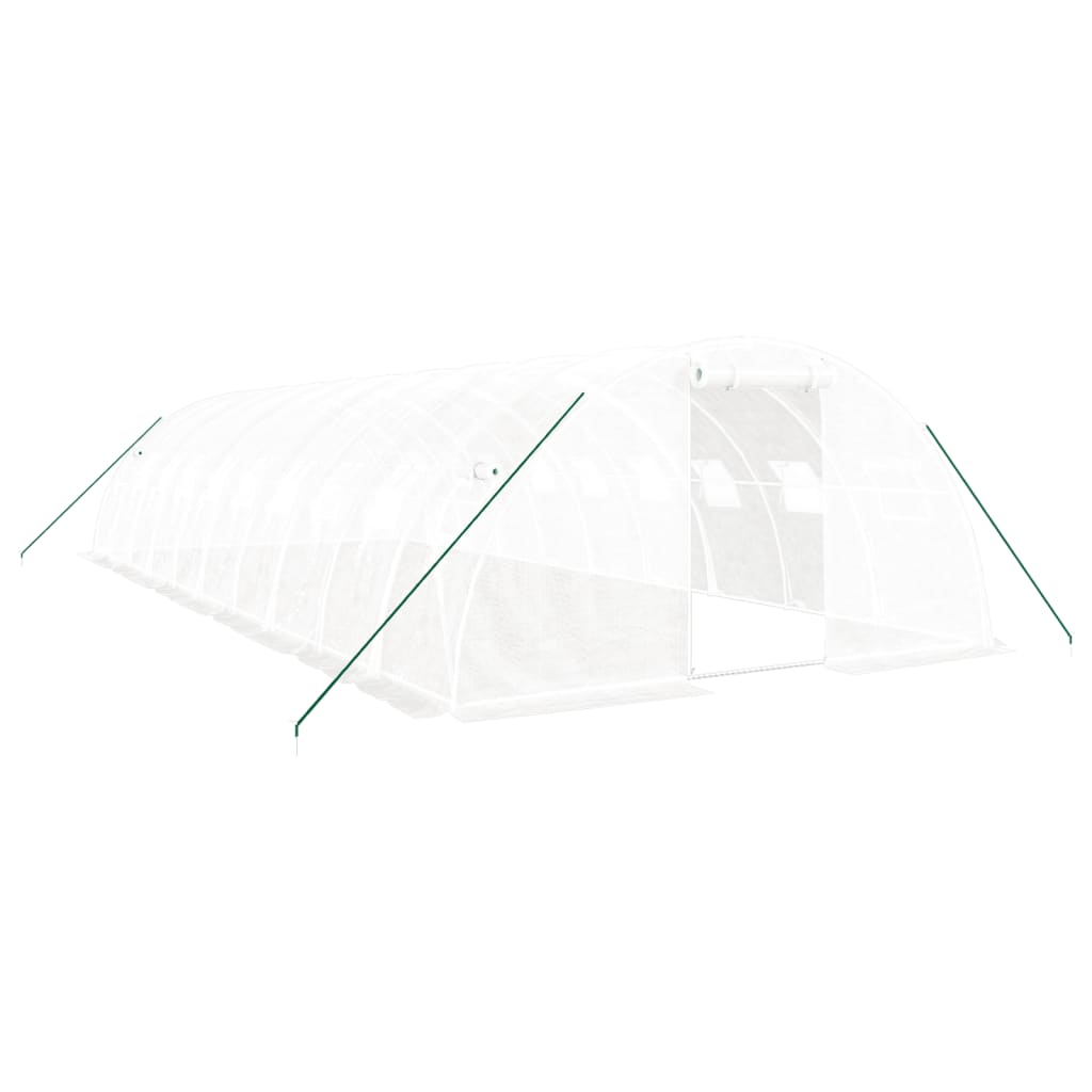 vidaXL Seră cu cadru din oțel, alb, 40 m², 10x4x2 m vidaXL Seră cu cadru din oțel, alb, 40 m², 10x4x2 m