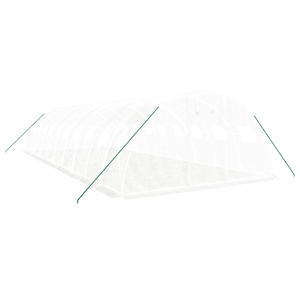 vidaXL Seră cu cadru din oțel, alb, 40 m², 10x4x2 m vidaXL Seră cu cadru din oțel, alb, 40 m², 10x4x2 m