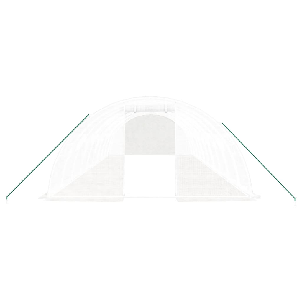 vidaXL Seră cu cadru din oțel, alb, 40 m², 10x4x2 m vidaXL Seră cu cadru din oțel, alb, 40 m², 10x4x2 m