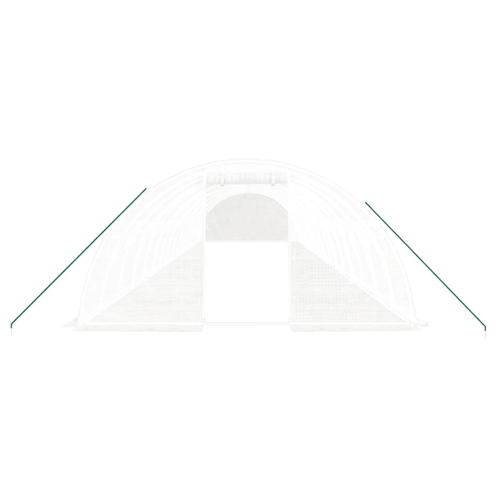 vidaXL Seră cu cadru din oțel, alb, 64 m², 16x4x2 m vidaXL Seră cu cadru din oțel, alb, 64 m², 16x4x2 m