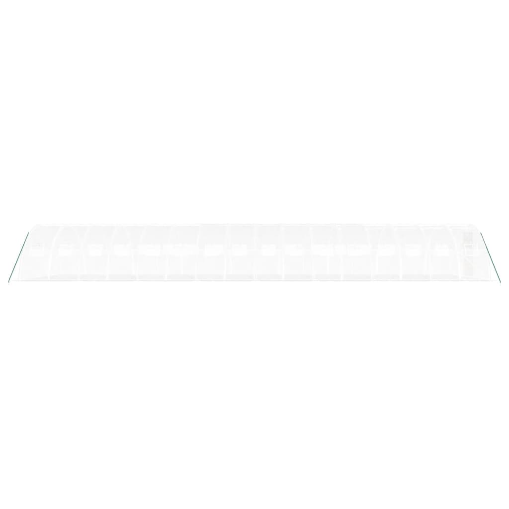 vidaXL Seră cu cadru din oțel, alb, 64 m², 16x4x2 m vidaXL Seră cu cadru din oțel, alb, 64 m², 16x4x2 m