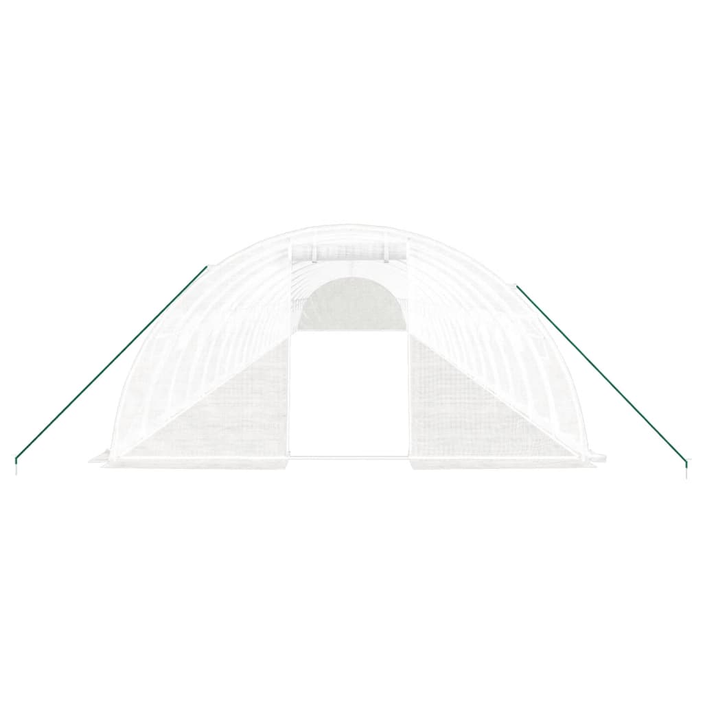 vidaXL Seră cu cadru din oțel, alb, 88 m², 22x4x2 m vidaXL Seră cu cadru din oțel, alb, 88 m², 22x4x2 m