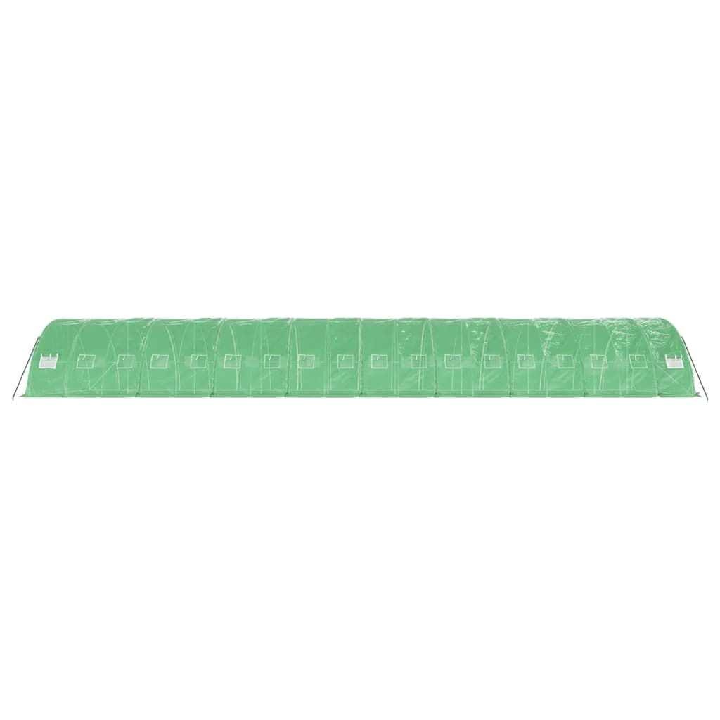 vidaXL Seră cu cadru din oțel, verde, 90 m², 18x5x2,3 m