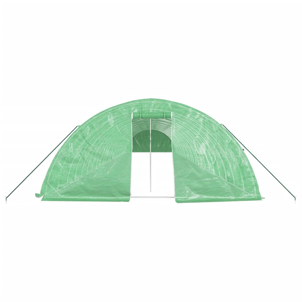 vidaXL Seră cu cadru din oțel, verde, 120 m², 24x5x2,3 m vidaXL Seră cu cadru din oțel, verde, 120 m², 24x5x2,3 m