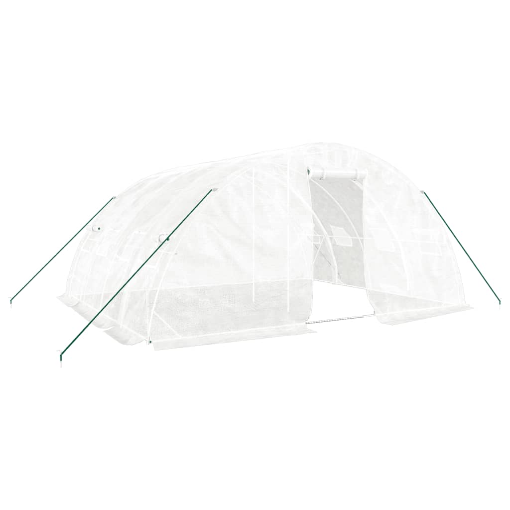 vidaXL Seră cu cadru din oțel, alb, 20 m², 5x4x2,3 m vidaXL Seră cu cadru din oțel, alb, 20 m², 5x4x2,3 m