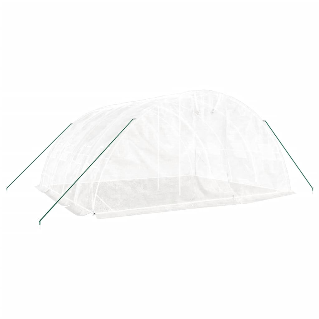 vidaXL Seră cu cadru din oțel, alb, 20 m², 5x4x2,3 m vidaXL Seră cu cadru din oțel, alb, 20 m², 5x4x2,3 m