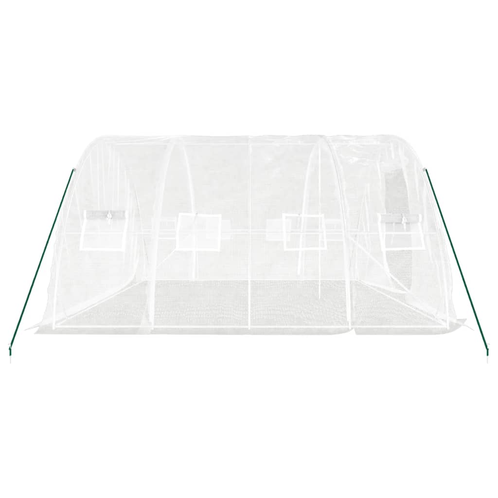 vidaXL Seră cu cadru din oțel, alb, 20 m², 5x4x2,3 m vidaXL Seră cu cadru din oțel, alb, 20 m², 5x4x2,3 m