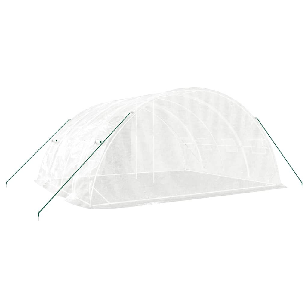 vidaXL Seră cu cadru din oțel, alb, 20 m², 5x4x2,3 m vidaXL Seră cu cadru din oțel, alb, 20 m², 5x4x2,3 m