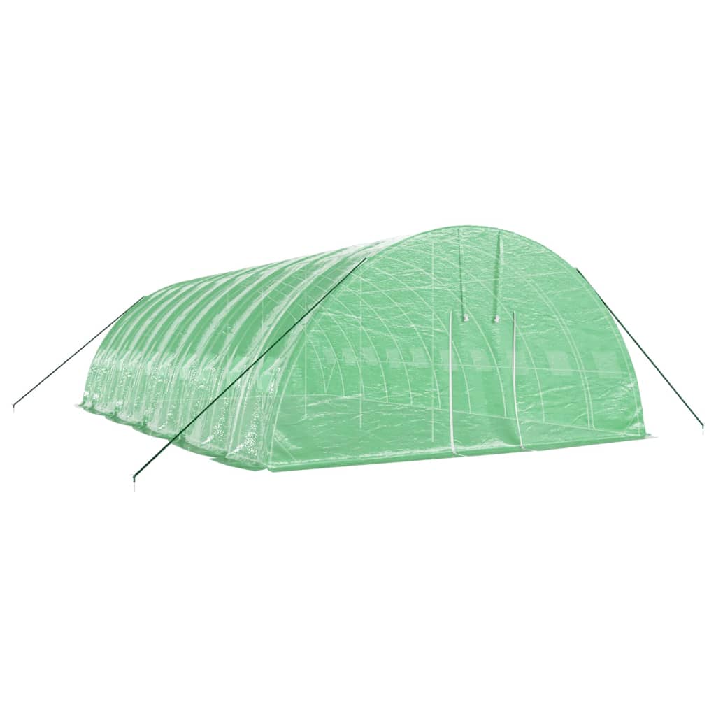vidaXL Seră cu cadru din oțel, verde, 60 m², 10x6x2,85 m