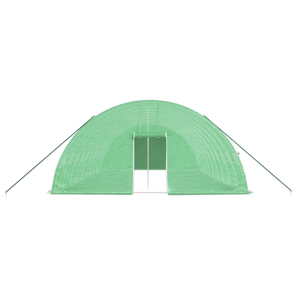 vidaXL Seră cu cadru din oțel, verde, 60 m², 10x6x2,85 m