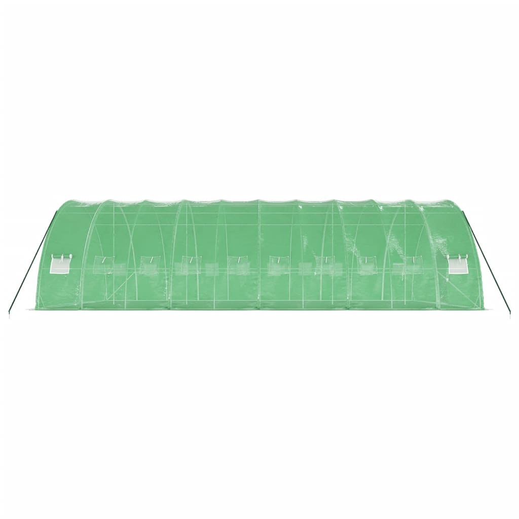 vidaXL Seră cu cadru din oțel, verde, 60 m², 10x6x2,85 m