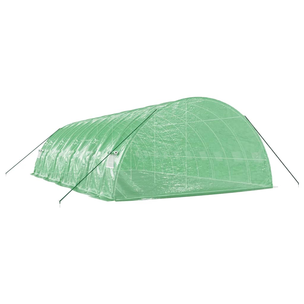 vidaXL Seră cu cadru din oțel, verde, 60 m², 10x6x2,85 m
