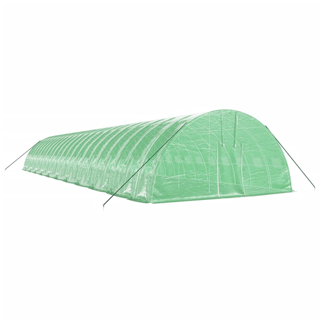 vidaXL Seră cu cadru din oțel, verde, 132 m², 22x6x2,85 m