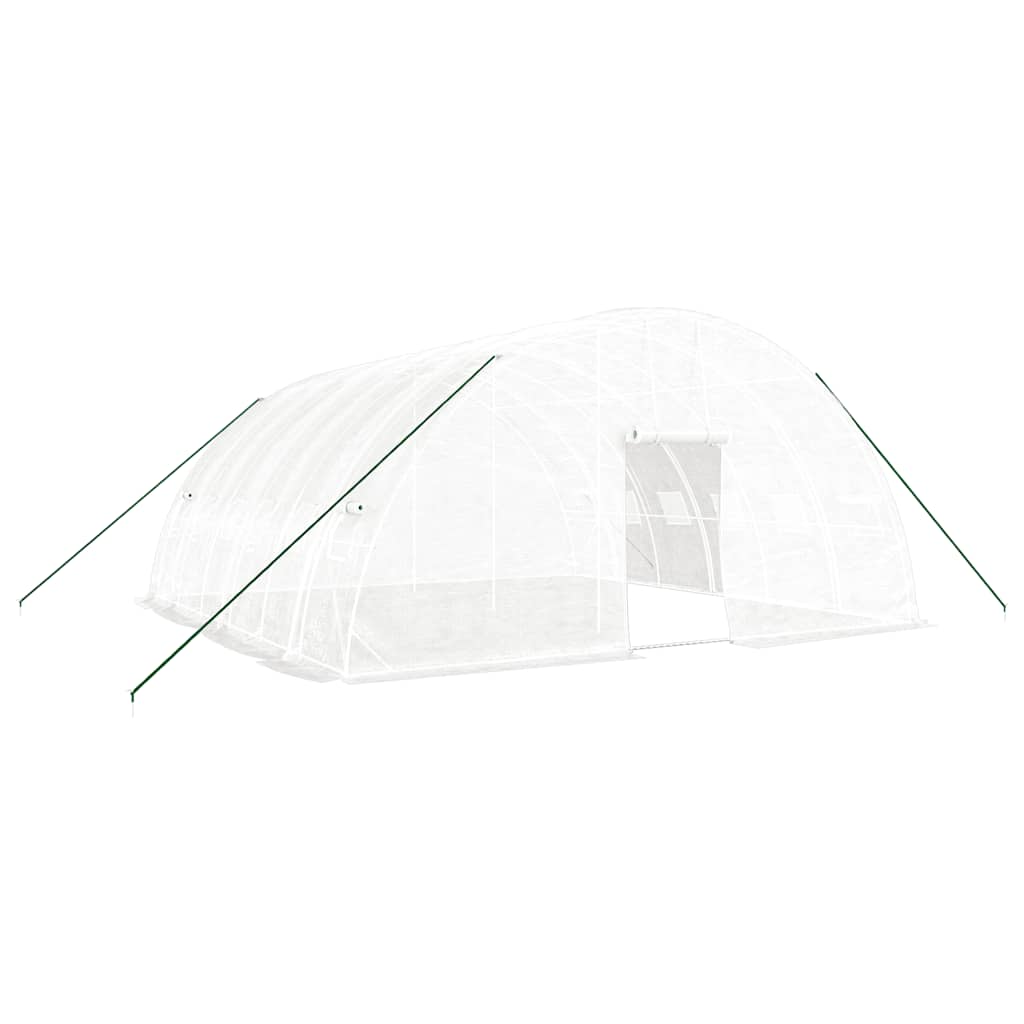 vidaXL Seră cu cadru din oțel, alb, 36 m², 6x6x2,85 m vidaXL Seră cu cadru din oțel, alb, 36 m², 6x6x2,85 m