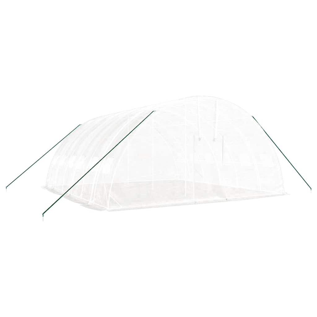 vidaXL Seră cu cadru din oțel, alb, 36 m², 6x6x2,85 m vidaXL Seră cu cadru din oțel, alb, 36 m², 6x6x2,85 m
