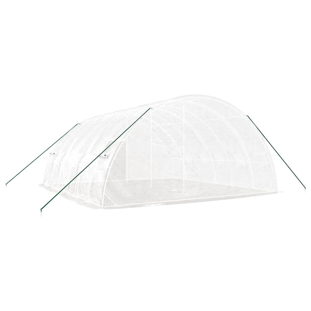 vidaXL Seră cu cadru din oțel, alb, 36 m², 6x6x2,85 m vidaXL Seră cu cadru din oțel, alb, 36 m², 6x6x2,85 m