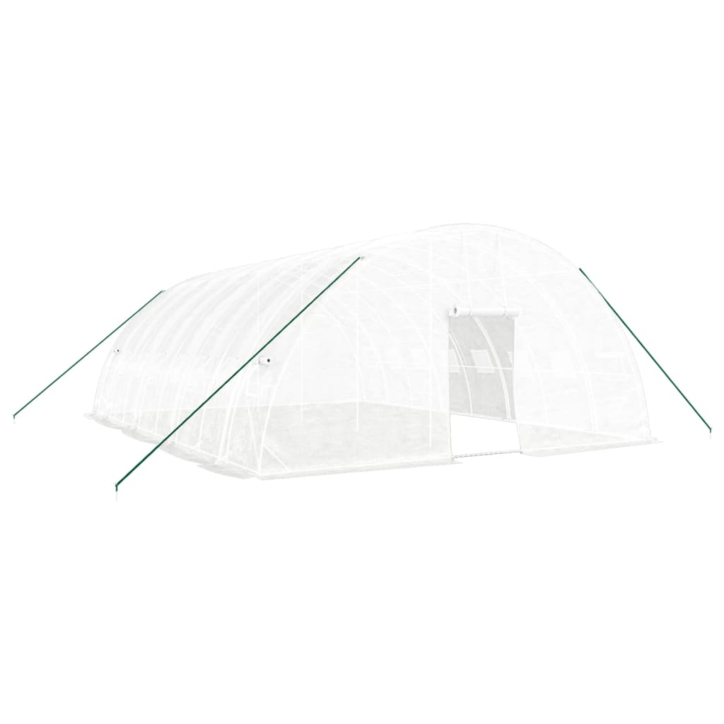 vidaXL Seră cu cadru din oțel, alb, 48 m², 8x6x2,85 m vidaXL Seră cu cadru din oțel, alb, 48 m², 8x6x2,85 m