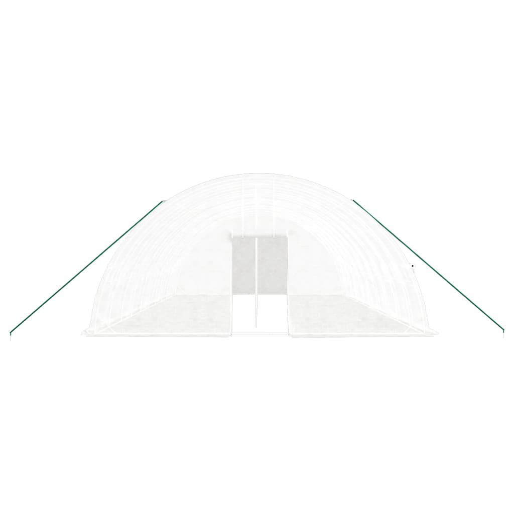 vidaXL Seră cu cadru din oțel, alb, 60 m², 10x6x2,85 m