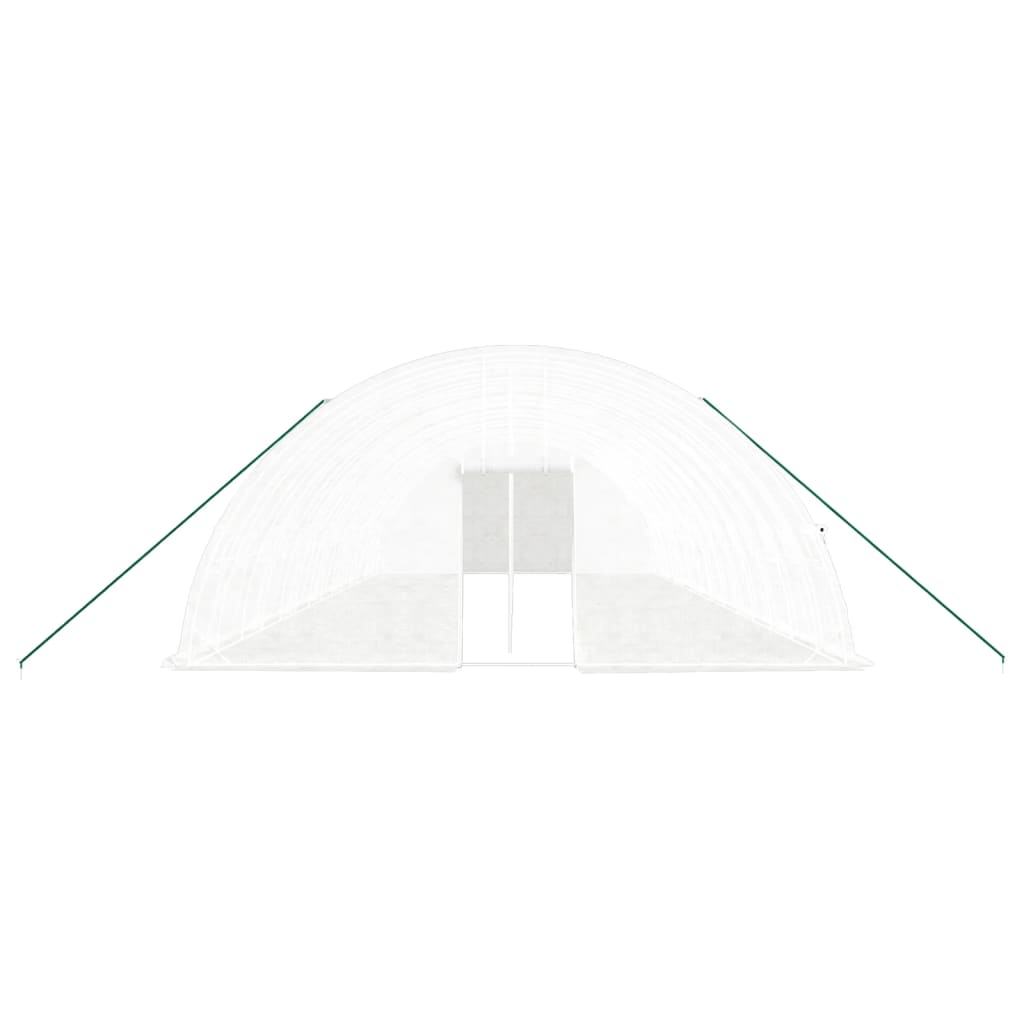 vidaXL Seră cu cadru din oțel, alb, 84 m², 14x6x2,85 m
