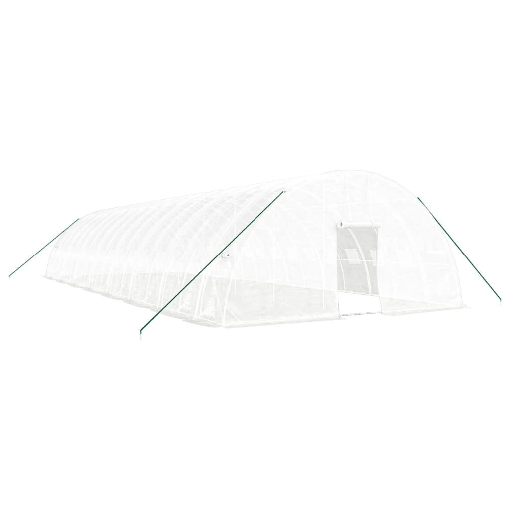 vidaXL Seră cu cadru din oțel, alb, 96 m², 16x6x2,85 m vidaXL Seră cu cadru din oțel, alb, 96 m², 16x6x2,85 m