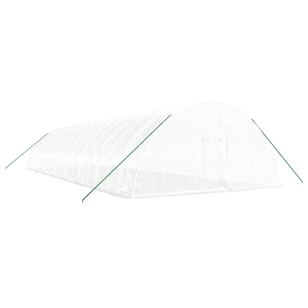 vidaXL Seră cu cadru din oțel, alb, 96 m², 16x6x2,85 m vidaXL Seră cu cadru din oțel, alb, 96 m², 16x6x2,85 m