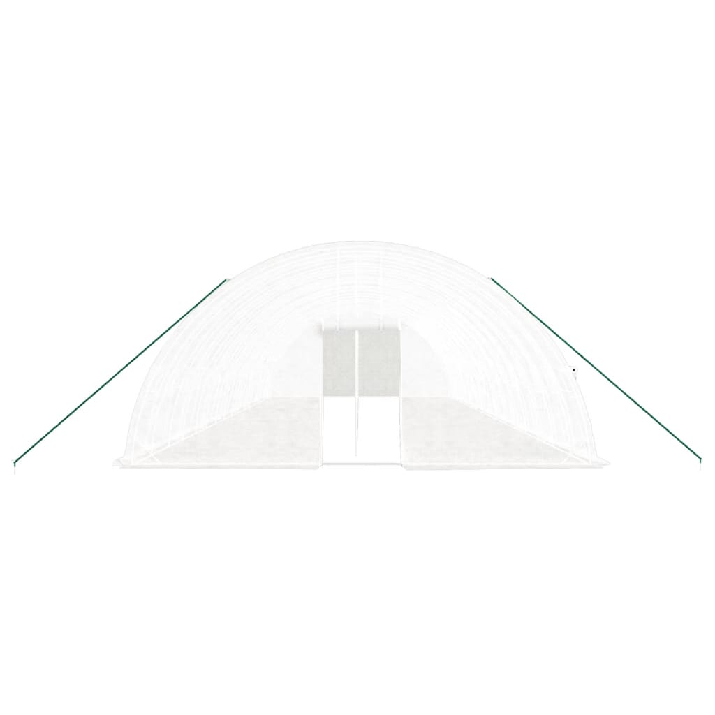 vidaXL Seră cu cadru din oțel, alb, 96 m², 16x6x2,85 m vidaXL Seră cu cadru din oțel, alb, 96 m², 16x6x2,85 m