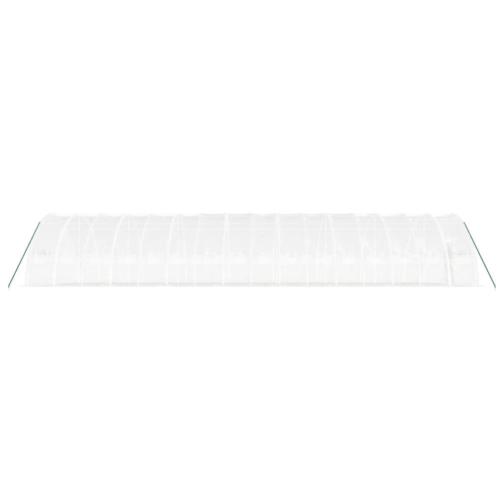 vidaXL Seră cu cadru din oțel, alb, 96 m², 16x6x2,85 m vidaXL Seră cu cadru din oțel, alb, 96 m², 16x6x2,85 m