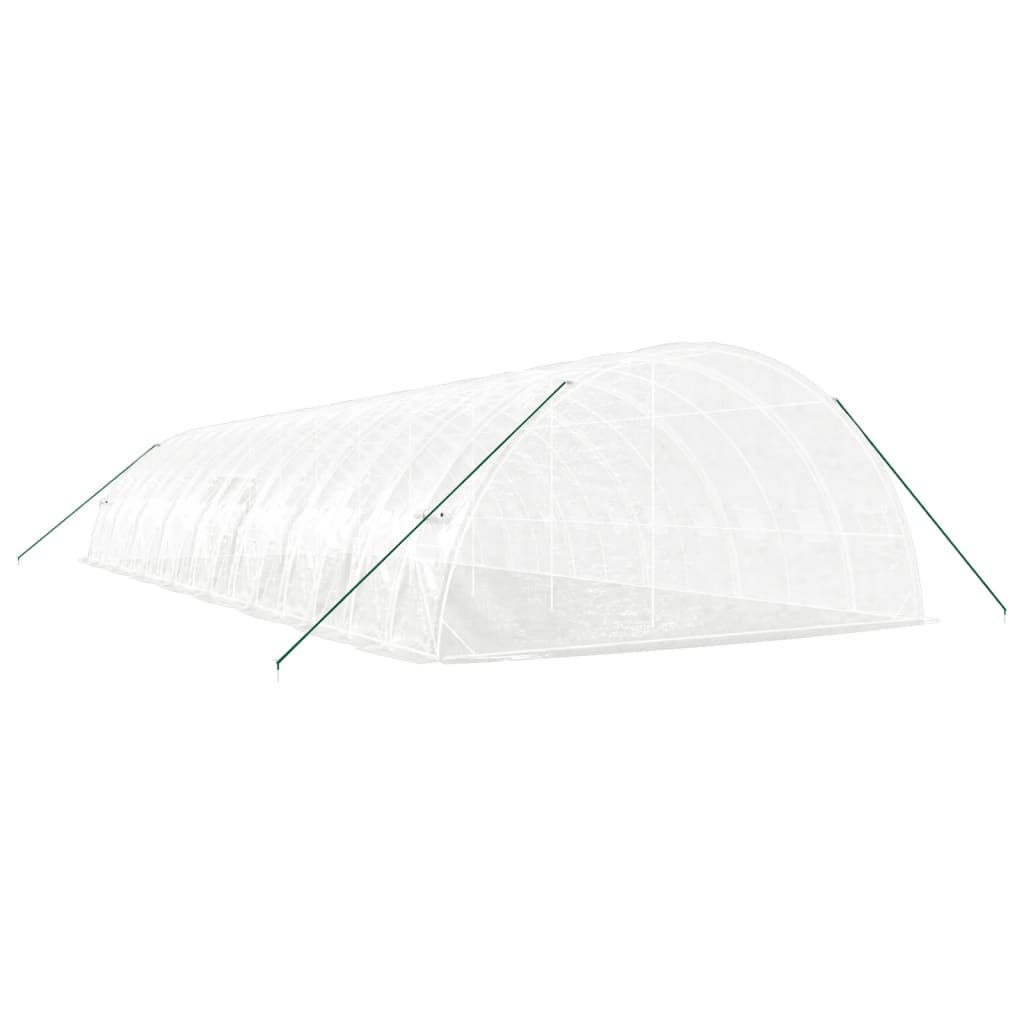 vidaXL Seră cu cadru din oțel, alb, 96 m², 16x6x2,85 m vidaXL Seră cu cadru din oțel, alb, 96 m², 16x6x2,85 m