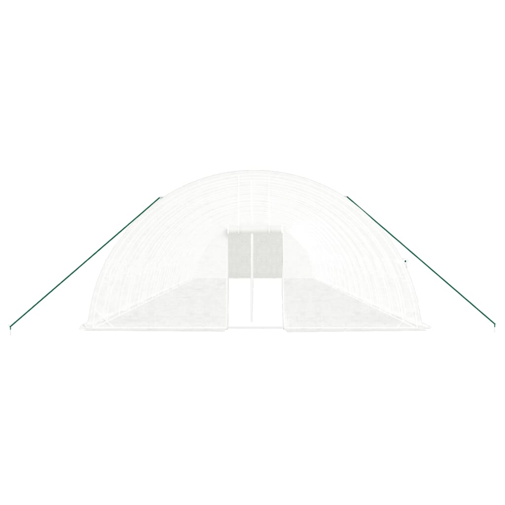vidaXL Seră cu cadru din oțel, alb, 108 m², 18x6x2,85 m vidaXL Seră cu cadru din oțel, alb, 108 m², 18x6x2,85 m