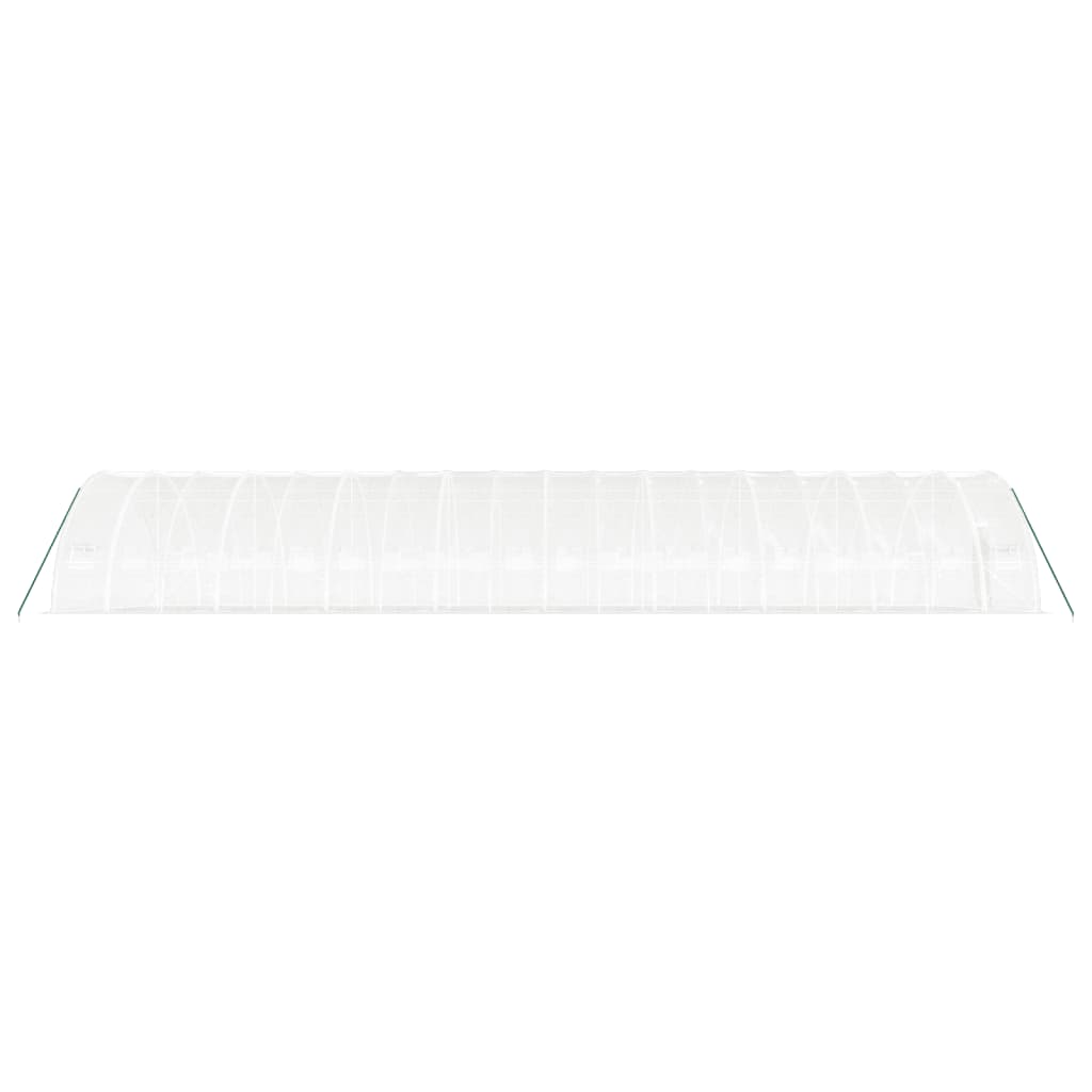 vidaXL Seră cu cadru din oțel, alb, 108 m², 18x6x2,85 m vidaXL Seră cu cadru din oțel, alb, 108 m², 18x6x2,85 m