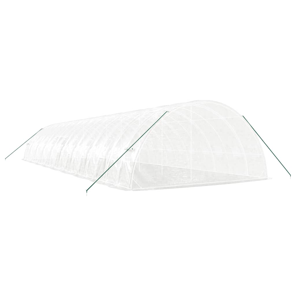 vidaXL Seră cu cadru din oțel, alb, 108 m², 18x6x2,85 m vidaXL Seră cu cadru din oțel, alb, 108 m², 18x6x2,85 m