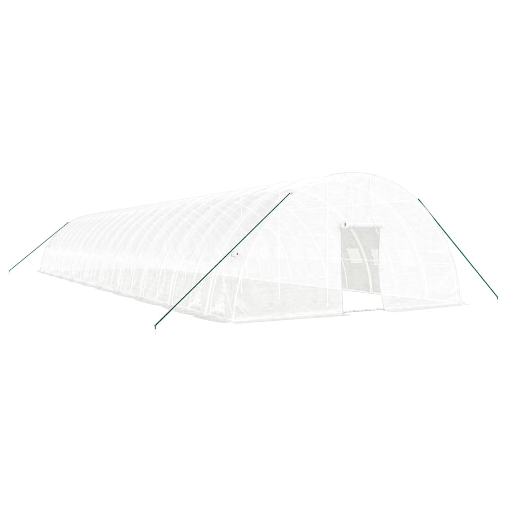 vidaXL Seră cu cadru din oțel, alb, 120 m², 20x6x2,85 m vidaXL Seră cu cadru din oțel, alb, 120 m², 20x6x2,85 m