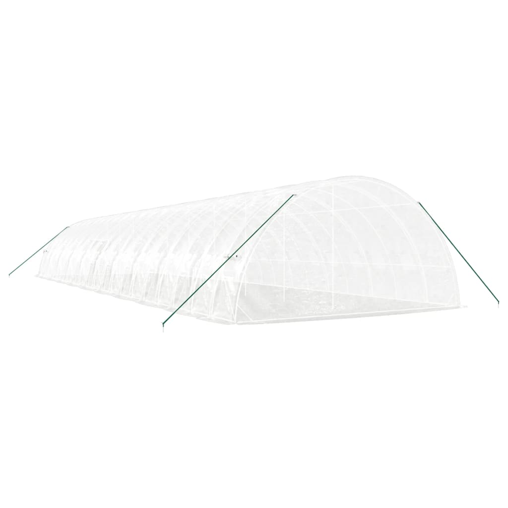 vidaXL Seră cu cadru din oțel, alb, 120 m², 20x6x2,85 m vidaXL Seră cu cadru din oțel, alb, 120 m², 20x6x2,85 m