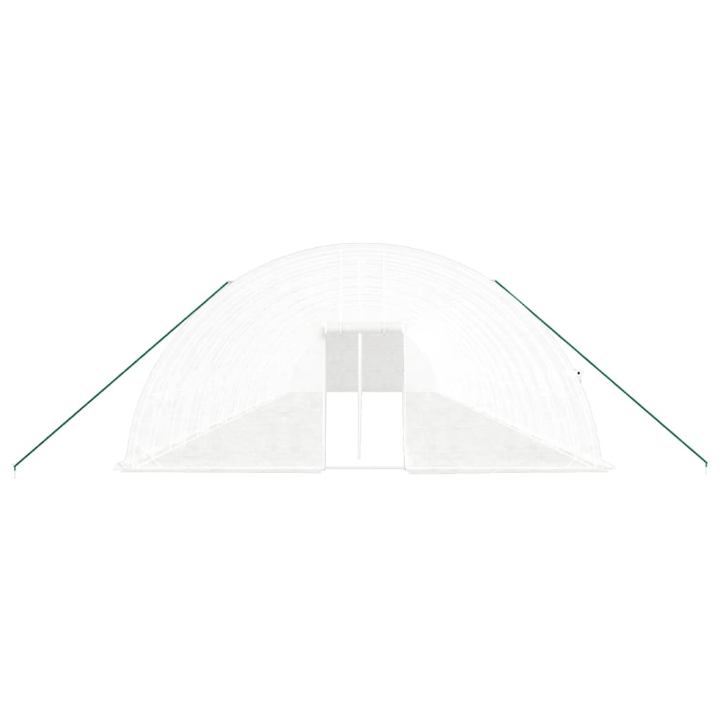 vidaXL Seră cu cadru din oțel, alb, 132 m², 22x6x2,85 m vidaXL Seră cu cadru din oțel, alb, 132 m², 22x6x2,85 m