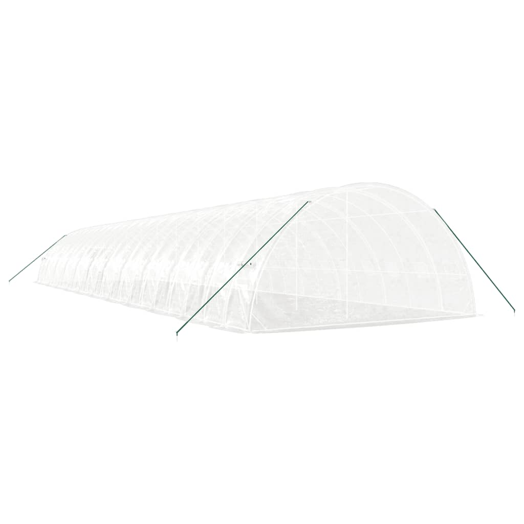 vidaXL Seră cu cadru din oțel, alb, 132 m², 22x6x2,85 m vidaXL Seră cu cadru din oțel, alb, 132 m², 22x6x2,85 m