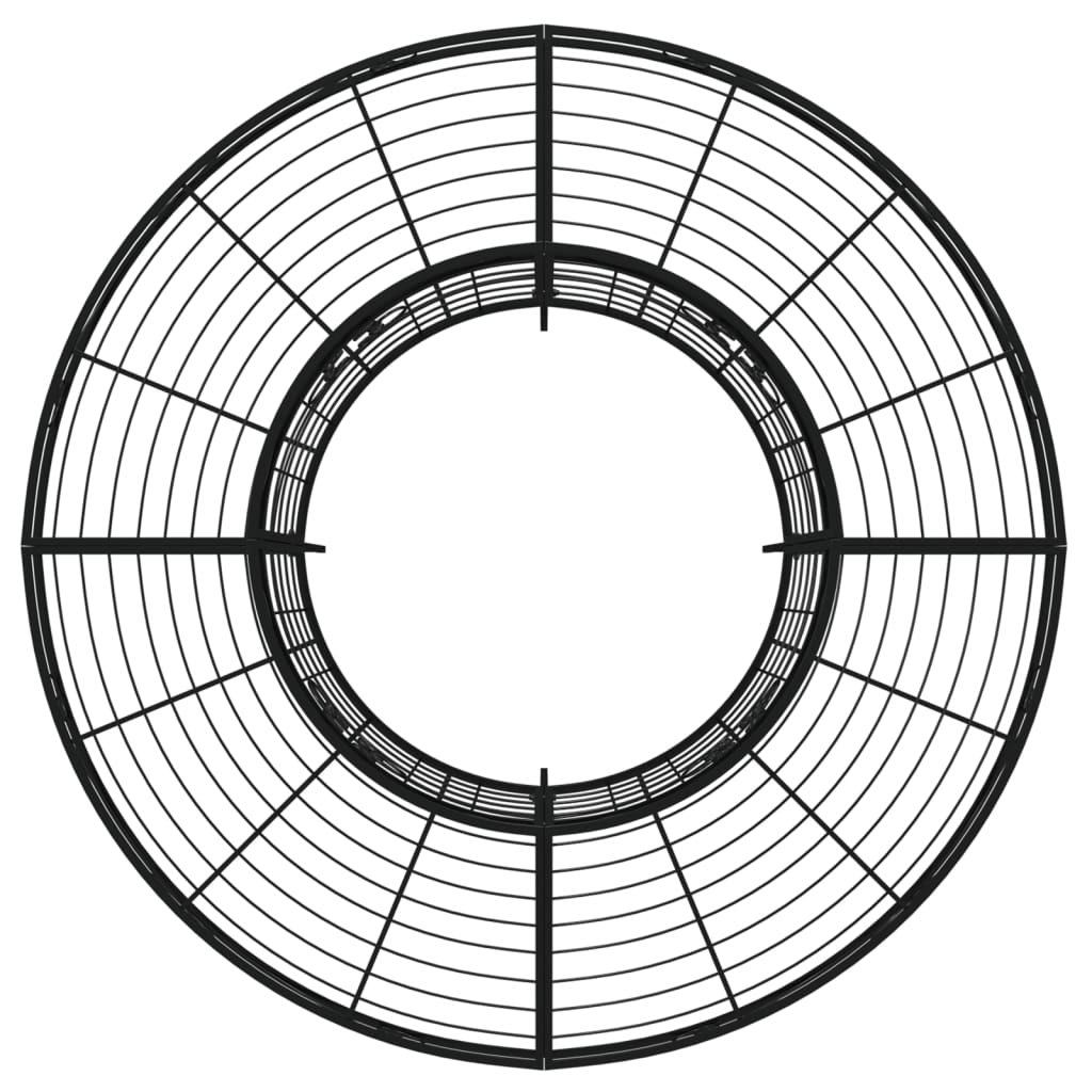 vidaXL Bancă circulară de copac, negru, Ø137 cm, oțel vidaXL Bancă circulară de copac, negru, Ø137 cm, oțel
